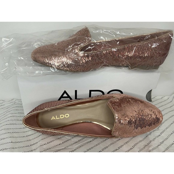 Aldos Thayllan-86 Gold Flats New In Box Size 6.5 - Picture 4 of 5